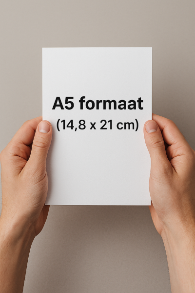 A5 formaat (14,8 x 21 cm)