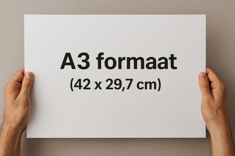 A3 formaat (29,7 x 42cm)